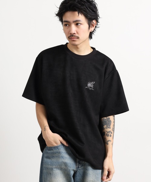 FUNALIVE(ファンアライブ)の「スウェードタッチダンボール 花柄Tシャツ 半袖(Tシャツ/カットソー・メンズ・オフホワイト/ブラック・M/L)」の13枚目の写真