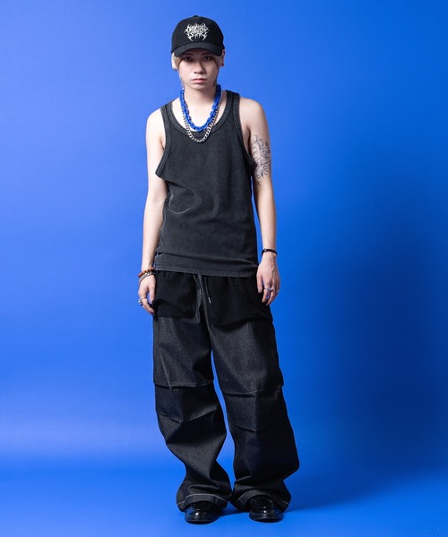 a.p.o.v.(エーピーオービー)の「a.p.o.v. ピグメントコットンUネックタンクトップ(タンクトップ・メンズ・ブラック/グレー・ONESIZE)」の7枚目の写真