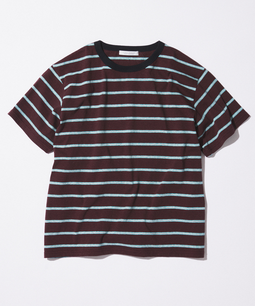 JOURNAL STANDARD（ジャーナルスタンダード）の「ファニー リンガー ボーダー Tシャツ 2（Tシャツ/カットソー・メンズ・クリアブルー/アイボリー/ボルドー・LARGE/MEDIUM）」の3枚目の写真