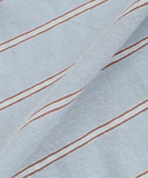 JOURNAL STANDARD（ジャーナルスタンダード）の「ファニー リンガー ボーダー Tシャツ 2（Tシャツ/カットソー・メンズ・クリアブルー/アイボリー/ボルドー・LARGE/MEDIUM）」の5枚目の写真