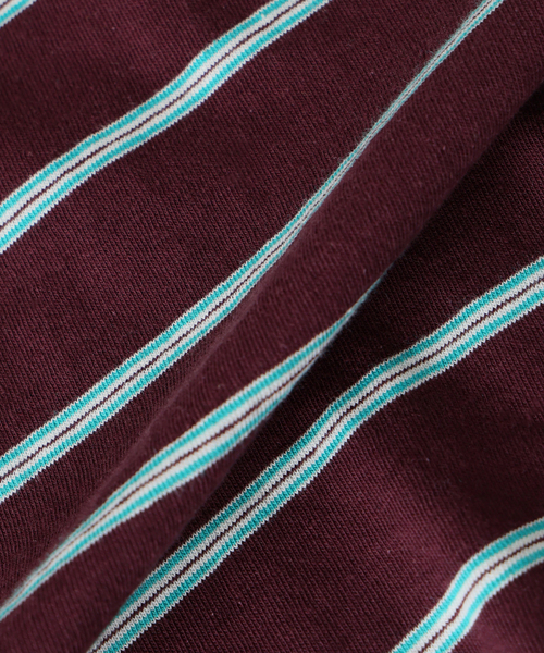 JOURNAL STANDARD（ジャーナルスタンダード）の「ファニー リンガー ボーダー Tシャツ 2（Tシャツ/カットソー・メンズ・クリアブルー/アイボリー/ボルドー・LARGE/MEDIUM）」の6枚目の写真