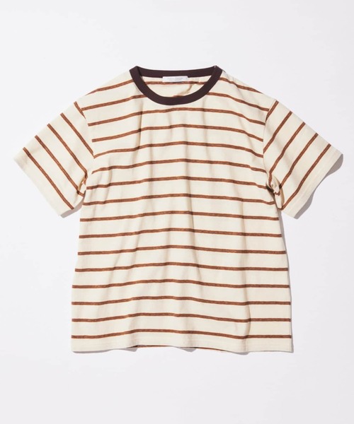 JOURNAL STANDARD（ジャーナルスタンダード）の「ファニー リンガー ボーダー Tシャツ 2（Tシャツ/カットソー・メンズ・クリアブルー/アイボリー/ボルドー・LARGE/MEDIUM）」の2枚目の写真