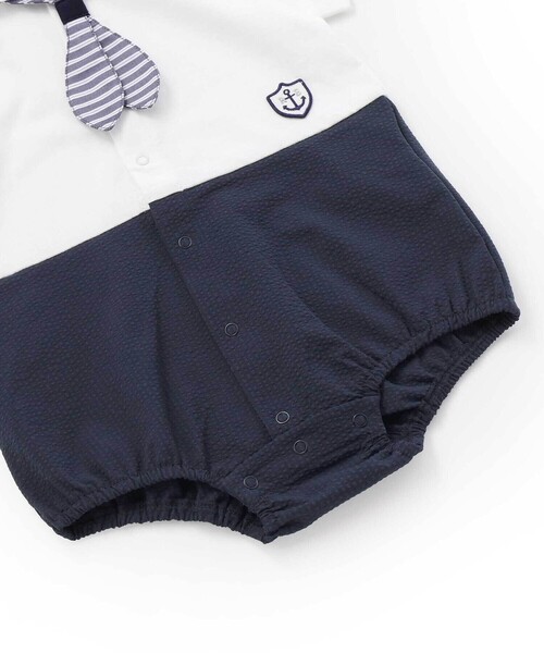 fillot de bebe reduction（フィヨデュベベルダクティオン）の「【お揃い】天竺マリンボディミニベビー(70~80cm)（ロンパース・キッズ・ブルー系その他2・70cm/80ｃｍ）」の14枚目の写真