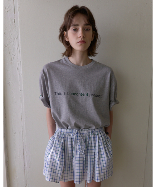 NOCONTENT(ノーコンテント)の「154. ノコンテンツプロダクトT _ メランジグレー(Tシャツ/カットソー・レディース・その他・FREE)」の1枚目の写真