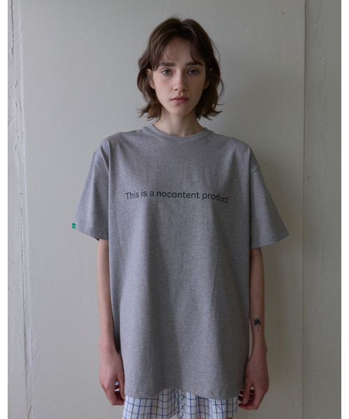 NOCONTENT(ノーコンテント)の「154. ノコンテンツプロダクトT _ メランジグレー(Tシャツ/カットソー・レディース・その他・FREE)」の2枚目の写真