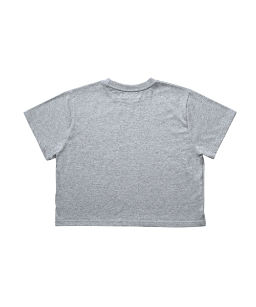 MACNI(マクニ)の「RETRO LOGO CROP T-SHIRT MELANGE(Tシャツ/カットソー・レディース・ライトグレー・FREE)」の4枚目の写真