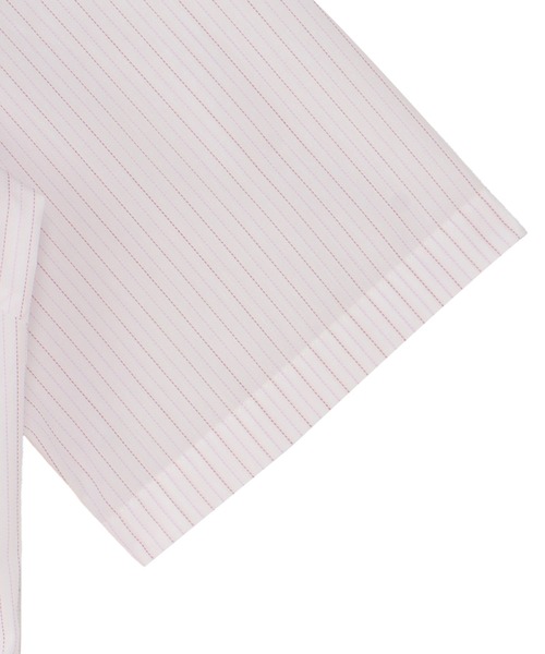 TOKYO SHIRTS(トウキョウシャツ)の「【吸水速乾】 形態安定ノンアイロン ワイド 5分袖ビジネスワイシャツ(ビジネスシャツ・レディース・ピンク・S/XL/LL/L/M)」の4枚目の写真