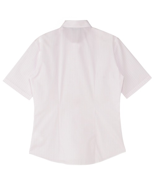 TOKYO SHIRTS(トウキョウシャツ)の「【吸水速乾】 形態安定ノンアイロン ワイド 5分袖ビジネスワイシャツ(ビジネスシャツ・レディース・ピンク・S/XL/LL/L/M)」の2枚目の写真