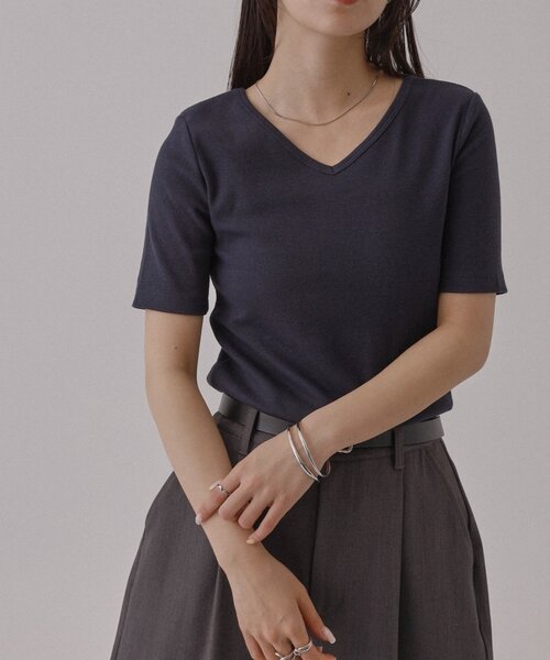 COLONY 2139（コロニートゥーワンスリーナイン）の「【UVカット・抗菌防臭】多機能テレコ前後2WAY半袖Tシャツ（Tシャツ/カットソー・レディース・ブラック/チャコールグレー/ネイビー/ホワイト/レッド・SMALL/MEDIUM/LARGE）」の20枚目の写真