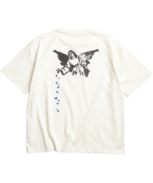 BRANDALISED(ブランダライズド)の「BRANDALISED (ブランダライズド) Tシャツ 半袖 バンクシー カットソー Angel Herats BR26SU05D12 バックプリント メンズ レディース(Tシャツ/カットソー・メンズ・ホワイト/ブラック/ブラウン・LL/L/M)」の17枚目の写真