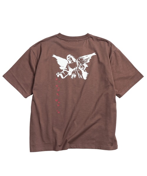 BRANDALISED(ブランダライズド)の「BRANDALISED (ブランダライズド) Tシャツ 半袖 バンクシー カットソー Angel Herats BR26SU05D12 バックプリント メンズ レディース(Tシャツ/カットソー・メンズ・ホワイト/ブラック/ブラウン・LL/L/M)」の6枚目の写真