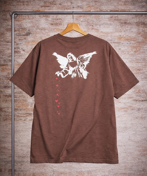 BRANDALISED(ブランダライズド)の「BRANDALISED (ブランダライズド) Tシャツ 半袖 バンクシー カットソー Angel Herats BR26SU05D12 バックプリント メンズ レディース(Tシャツ/カットソー・メンズ・ホワイト/ブラック/ブラウン・LL/L/M)」の19枚目の写真