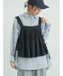 Samansa Mos2（サマンサ モスモス）の「ピンタックレースビスチェ（シャツ/ブラウス）」