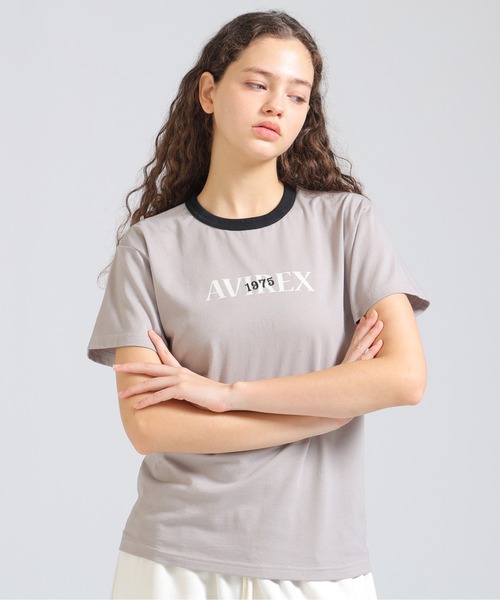 AVIREX(アヴィレックス)の「《直営店限定》RINGER BURNOUT PRINT T-SHIRT(Tシャツ/カットソー・レディース・パープル/ライトブラウン/グレー・F)」の15枚目の写真