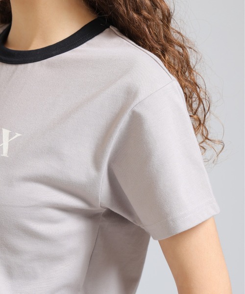 AVIREX(アヴィレックス)の「《直営店限定》RINGER BURNOUT PRINT T-SHIRT(Tシャツ/カットソー・レディース・パープル/ライトブラウン/グレー・F)」の22枚目の写真