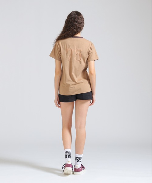 AVIREX(アヴィレックス)の「《直営店限定》RINGER BURNOUT PRINT T-SHIRT(Tシャツ/カットソー・レディース・パープル/ライトブラウン/グレー・F)」の5枚目の写真