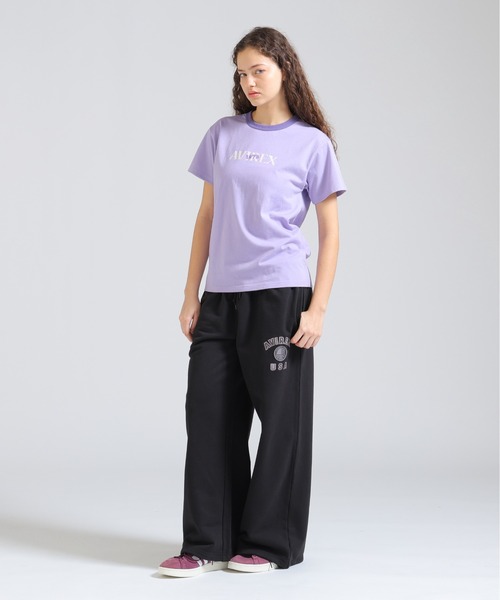 AVIREX(アヴィレックス)の「《直営店限定》RINGER BURNOUT PRINT T-SHIRT(Tシャツ/カットソー・レディース・パープル/ライトブラウン/グレー・F)」の9枚目の写真