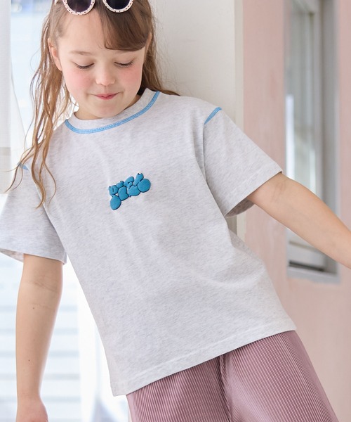 Piet(ピエット)の「【綿100%】オリジナル キャラクターロゴ Tシャツ(Tシャツ/カットソー・キッズ・チャコールグレー/グレー/ピンク/ブラウン・120/130/110/100)」の16枚目の写真