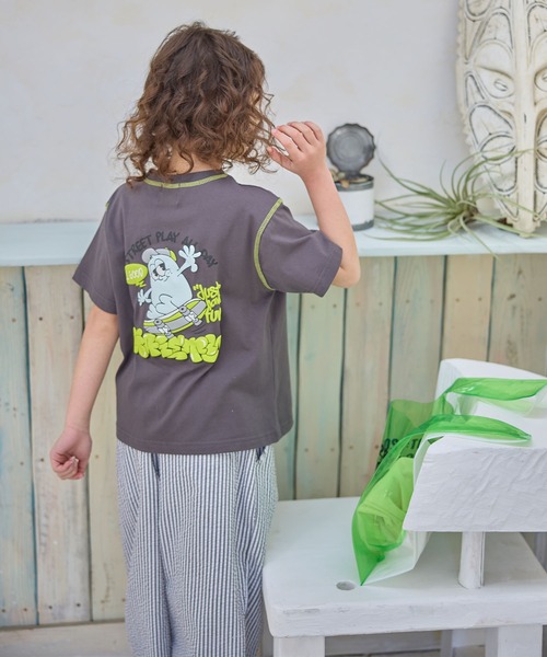 Piet(ピエット)の「【綿100%】オリジナル キャラクターロゴ Tシャツ(Tシャツ/カットソー・キッズ・チャコールグレー/グレー/ピンク/ブラウン・120/130/110/100)」の14枚目の写真