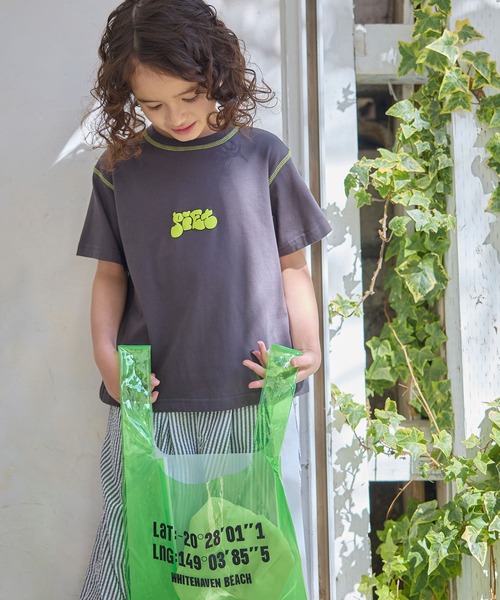 Piet(ピエット)の「【綿100%】オリジナル キャラクターロゴ Tシャツ(Tシャツ/カットソー・キッズ・チャコールグレー/グレー/ピンク/ブラウン・120/130/110/100)」の10枚目の写真