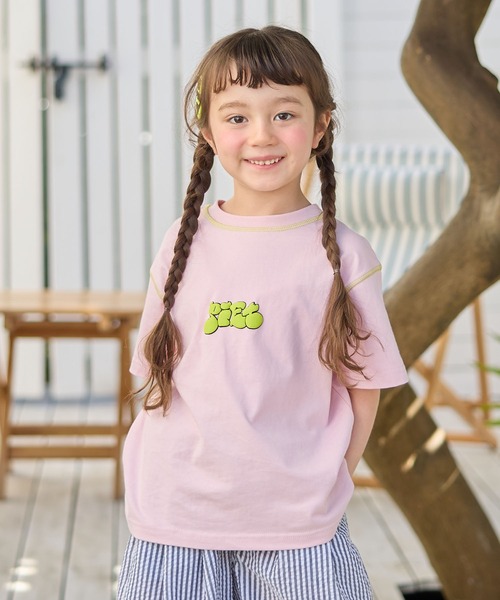 Piet(ピエット)の「【綿100%】オリジナル キャラクターロゴ Tシャツ(Tシャツ/カットソー・キッズ・チャコールグレー/グレー/ピンク/ブラウン・120/130/110/100)」の5枚目の写真
