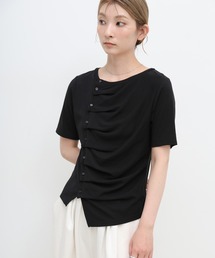select MOCA | アシメボタンデザイントップス(Tシャツ/カットソー)