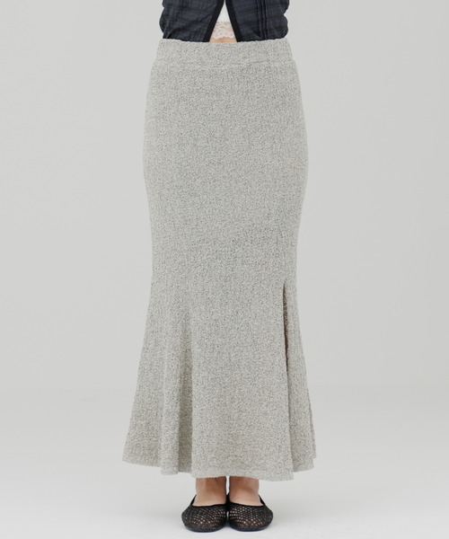 SENEE(セニー)の「soft knit slit long skirt(ソフトニットスリットロングスカート)(スカート・レディース・アイボリー/サンドベージュ/ブラック・MEDIUM/SMALL)」の21枚目の写真
