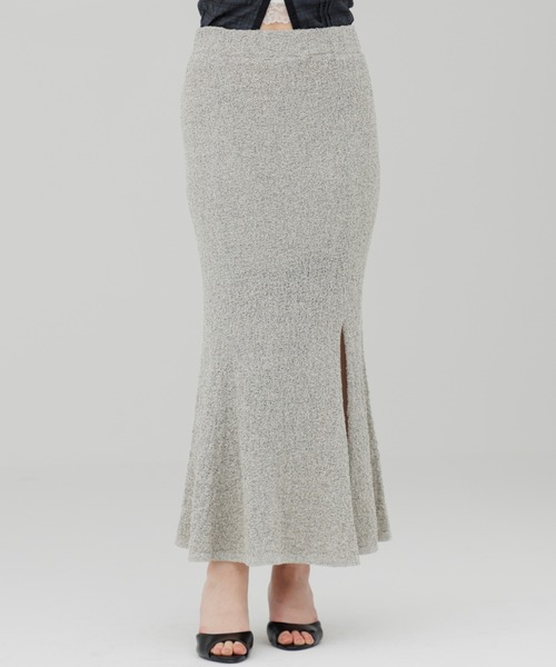 SENEE(セニー)の「soft knit slit long skirt(ソフトニットスリットロングスカート)(スカート・レディース・アイボリー/サンドベージュ/ブラック・MEDIUM/SMALL)」の20枚目の写真