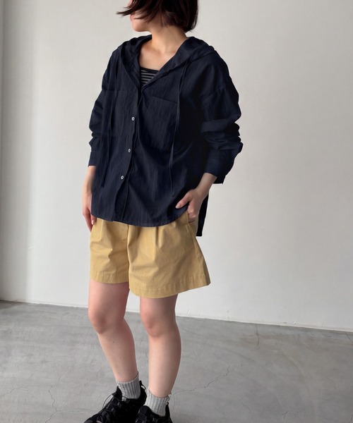 CANAL JEAN(キャナルジーン)の「El mar ナイロンパーカーシャツ(シャツ/ブラウス・レディース・ネイビー/ホワイト・ONE SIZE)」の13枚目の写真
