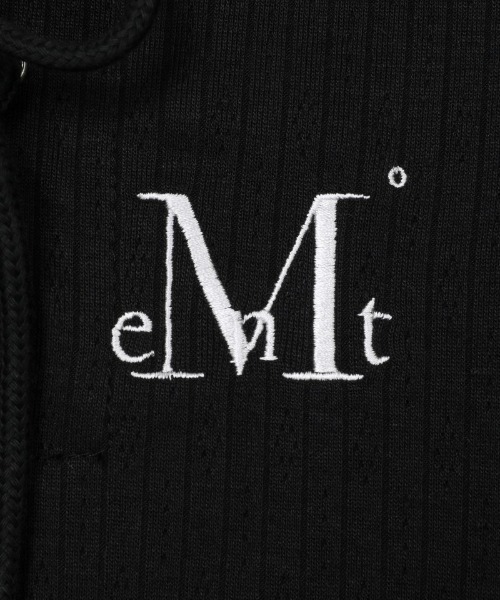 MUCENT（ムセント）の「A'GEM/9 × .kom 『MUCENT/ムセント』AMANE PUNCHING EYELET REGLAN HALF HOOD T/AMANE パンチング アイレット ラグラン フード付き半袖Tシャツ（Tシャツ/カットソー・レディース・チャコールグレー/ブラック・FREE）」の7枚目の写真