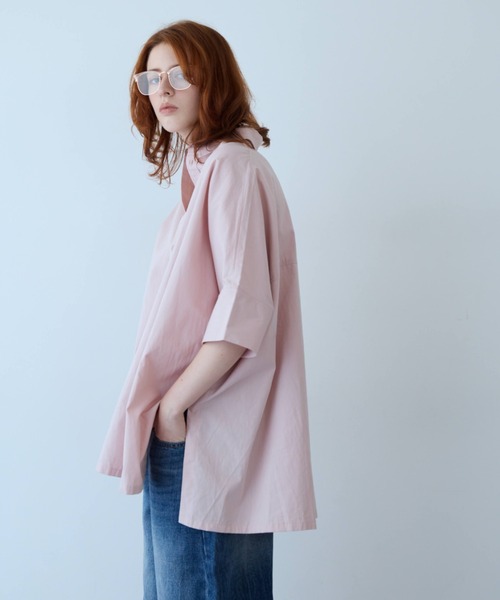 flaeu(フラユ)の「Field Cotton Shirt(シャツ/ブラウス・レディース・ピンク/ネイビー/ブラック/ホワイト・FREE)」の15枚目の写真