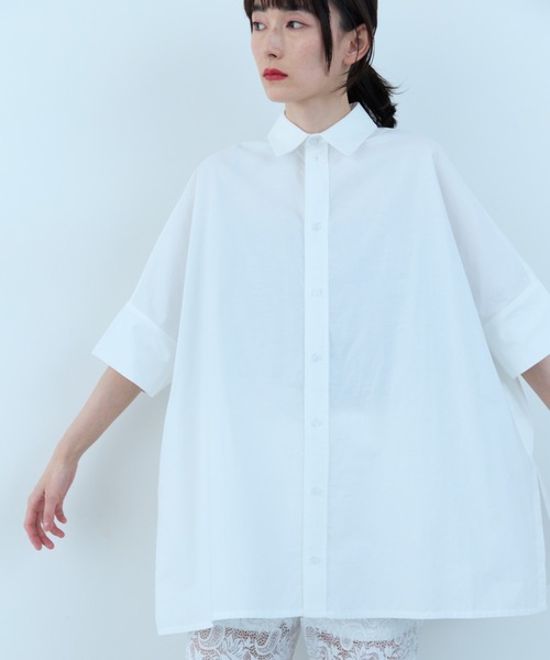 flaeu(フラユ)の「Field Cotton Shirt(シャツ/ブラウス・レディース・ピンク/ネイビー/ブラック/ホワイト・FREE)」の21枚目の写真