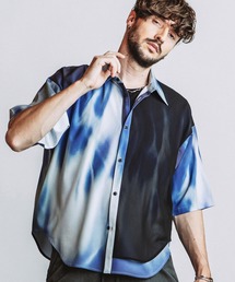 NO ID.（ノーアイディ）の「【NO ID.】Aurora Print Sheer Shirt / オーロラ プリント シアー シャツ（シャツ/ブラウス）」
