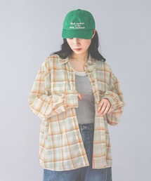 シアーチェックポケシャツ