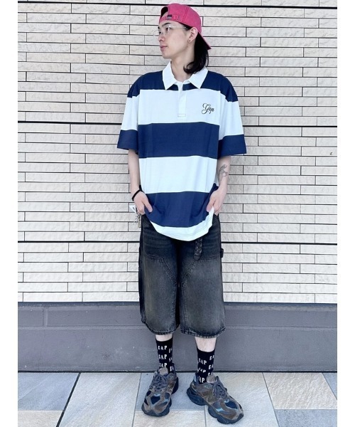 GAP（ギャップ）の「リラックスフィット GAPロゴ ラグビーシャツ（ポロシャツ・メンズ・ネイビー/オフホワイト/ブラック/グリーン・XL/L/S/M/XS）」の12枚目の写真