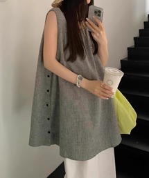 サイドボタンミニワンピース