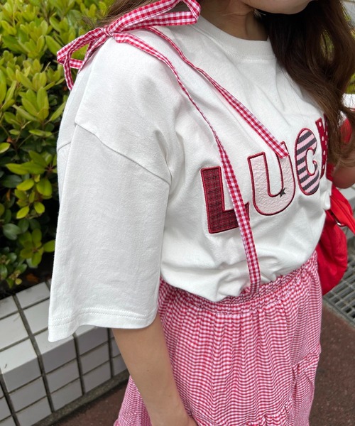 WC(ダブル シー)の「ギンガムティアードロングスカート(スカート・レディース・レッド/ブラック・FREE)」の10枚目の写真