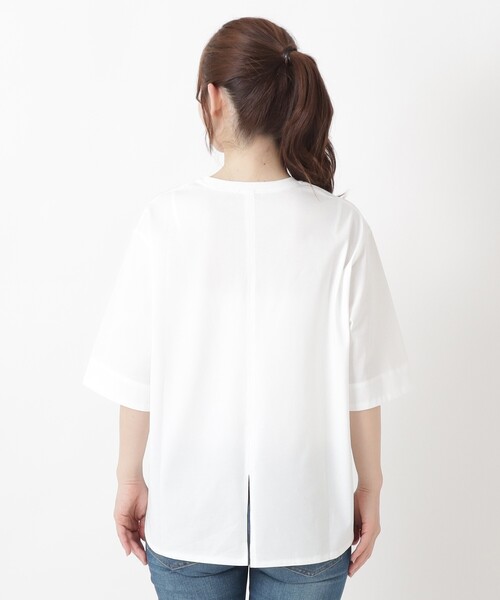 one'sterrace(ワンズテラス)の「シルケット袖 折り返し切替プルオーバー(Tシャツ/カットソー・レディース・ブラック系8/アイボリー系8/ブラウン系8・02)」の6枚目の写真