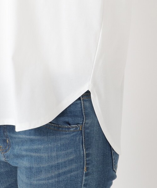 one'sterrace(ワンズテラス)の「シルケット袖 折り返し切替プルオーバー(Tシャツ/カットソー・レディース・ブラック系8/アイボリー系8/ブラウン系8・02)」の9枚目の写真