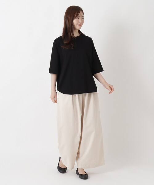 one'sterrace(ワンズテラス)の「シルケット袖 折り返し切替プルオーバー(Tシャツ/カットソー・レディース・ブラック系8/アイボリー系8/ブラウン系8・02)」の12枚目の写真