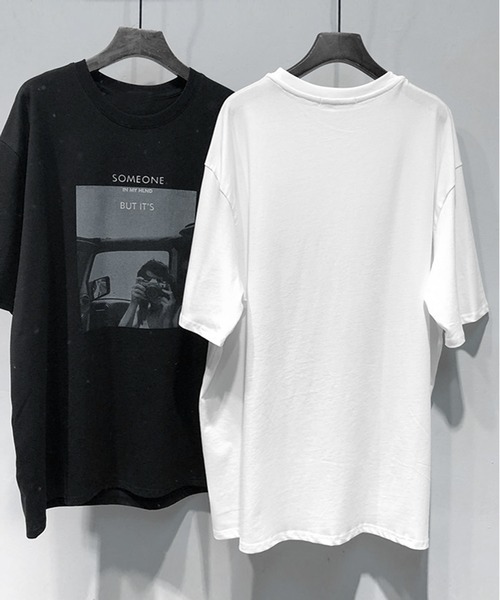 JOHNNY WOLF(ジョニーウルフ)の「FITTOA オーバーサイズ プリント Tシャツ(Tシャツ/カットソー・メンズ・ブラック系2/ホワイト系3/ホワイト系2/ホワイト系1/ブラック×レッド/ブラック/ブラック系1/ホワイト/パープル系その他/ブルー系その他・M/XL/L)」の17枚目の写真