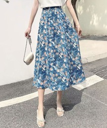 フラワーエアリーロングスカート