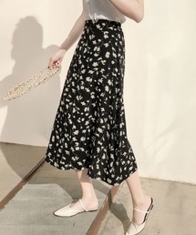 フラワーエアリーロングスカート