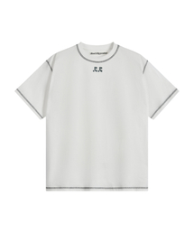 Rest&Recreation（レストアンドレクリエーション）の「DOUBLE LOGO T-SHIRT - WHITE（Tシャツ/カットソー）」