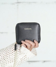KANGOL（カンゴール）の「"06"≪KANGOL≫フェイクレザー ゴールドロゴ ラウンドジップ 二つ折り財布（財布）」