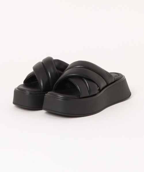 inter-chaussures(インターショシュール)の「【VAGABOND】スクエアトウ厚底クロスストラップサンダル (E2152E)(サンダル・レディース・ブラック・37/36/35/38)」の1枚目の写真