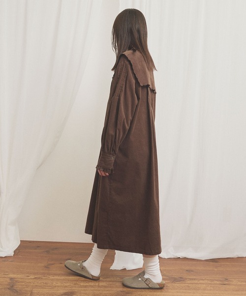 fig London(フィグロンドン)の「shirt corl dress(ワンピース・レディース・ブラック/アイボリー/チョコ・FREE)」の20枚目の写真