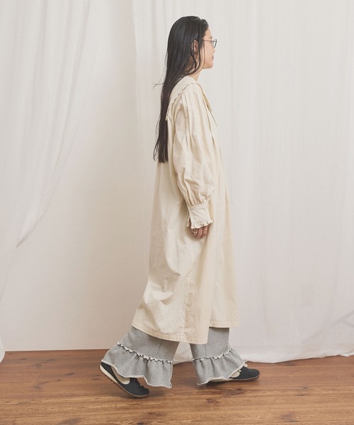 fig London(フィグロンドン)の「shirt corl dress(ワンピース・レディース・ブラック/アイボリー/チョコ・FREE)」の5枚目の写真