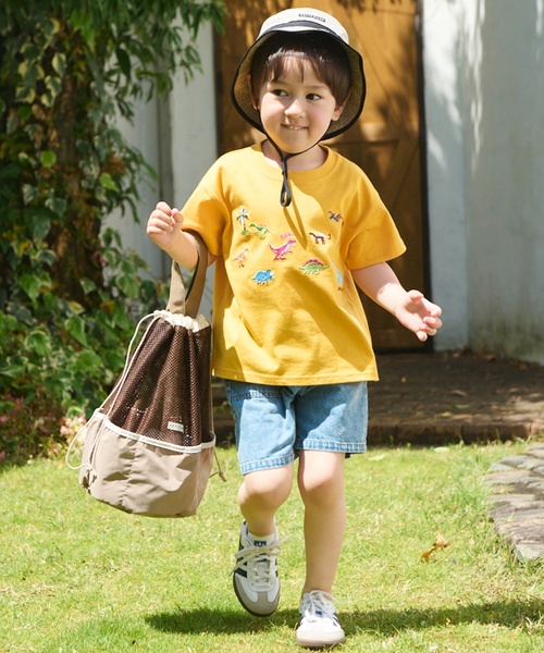 petit main（プティマイン）の「【接触冷感】ブリーチ加工デニムハーフパンツ（デニムパンツ・キッズ・ライトブルー/ライトグレー・80ｃｍ/130cm/120cm/90cm/100cm/110cm）」の2枚目の写真
