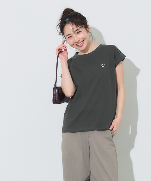 coca(coca)(コカ)の「フレンチスリーブ刺繍Tシャツ(Tシャツ/カットソー・レディース・A/B/D/C・L/M/S/XL)」の10枚目の写真